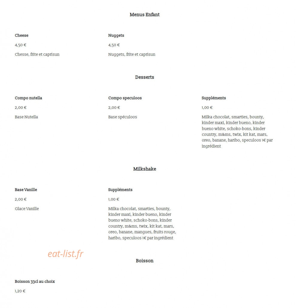 So Crêpes Burger — carte page 5