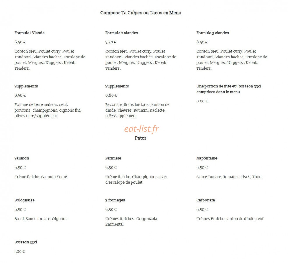 So Crêpes Burger — carte page 2