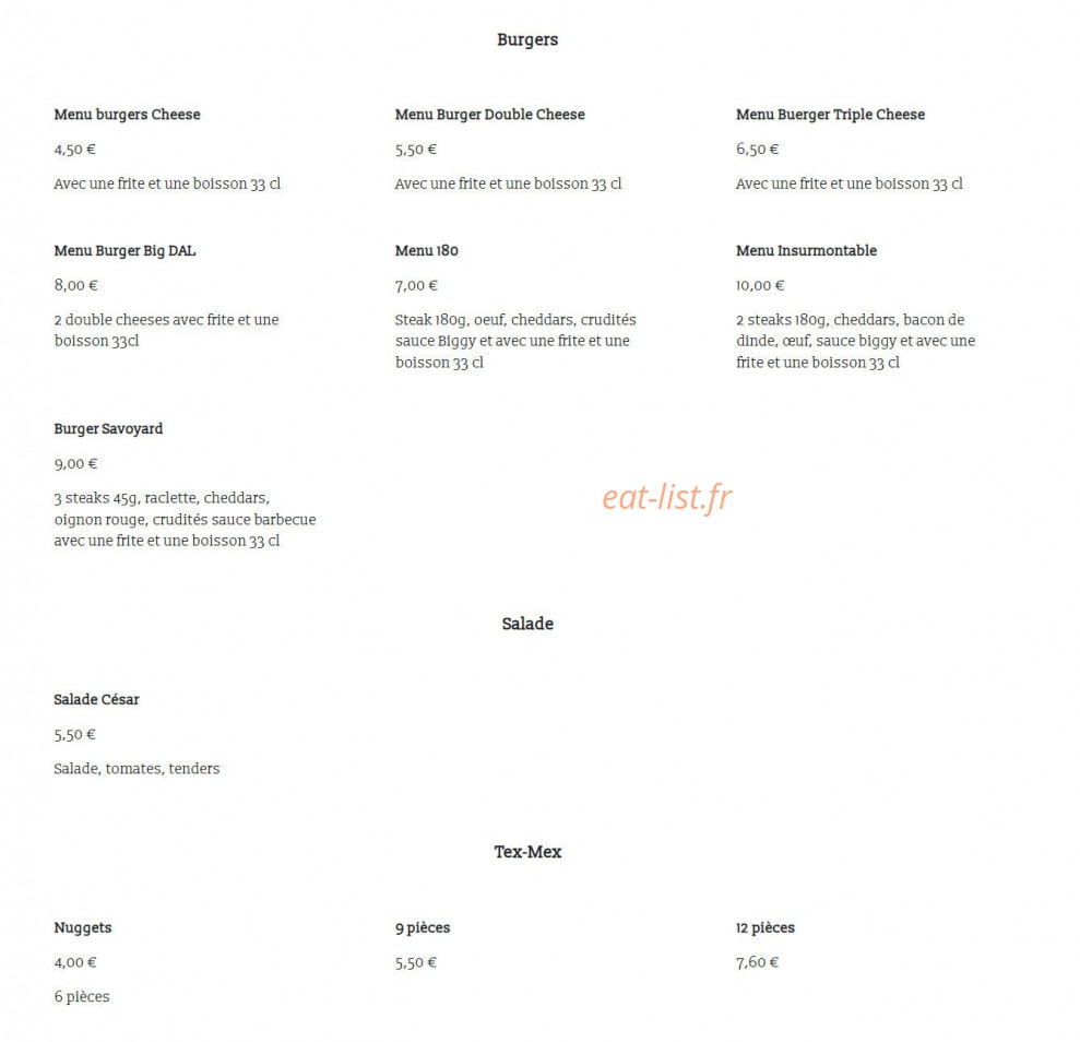 So Crêpes Burger — carte page 4