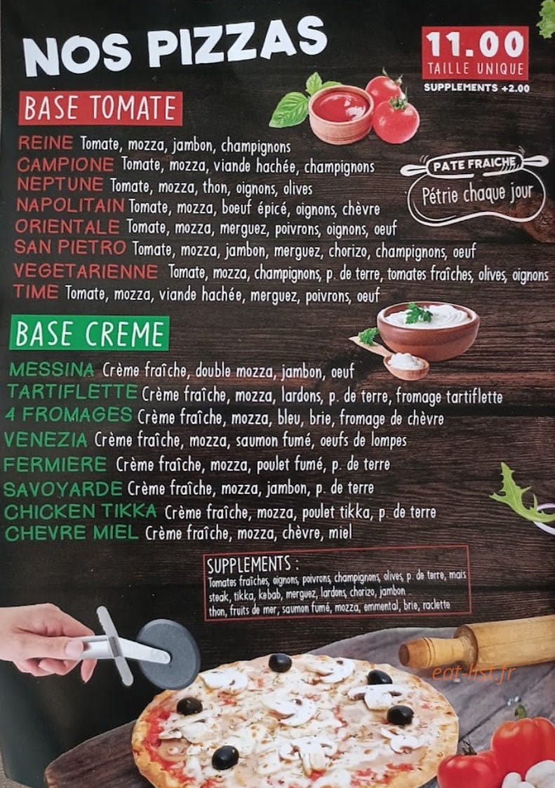Time Food — carte page 2