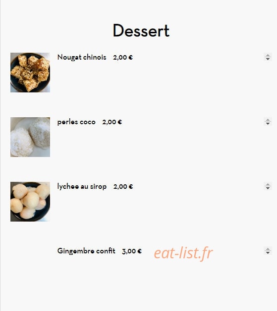 Wok Sushi Thai — carte page 8