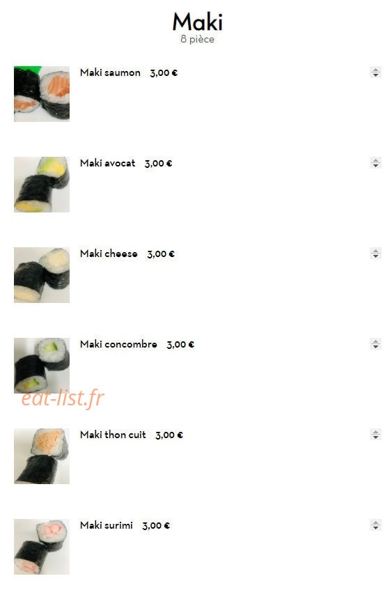 Wok Sushi Thai — carte page 2