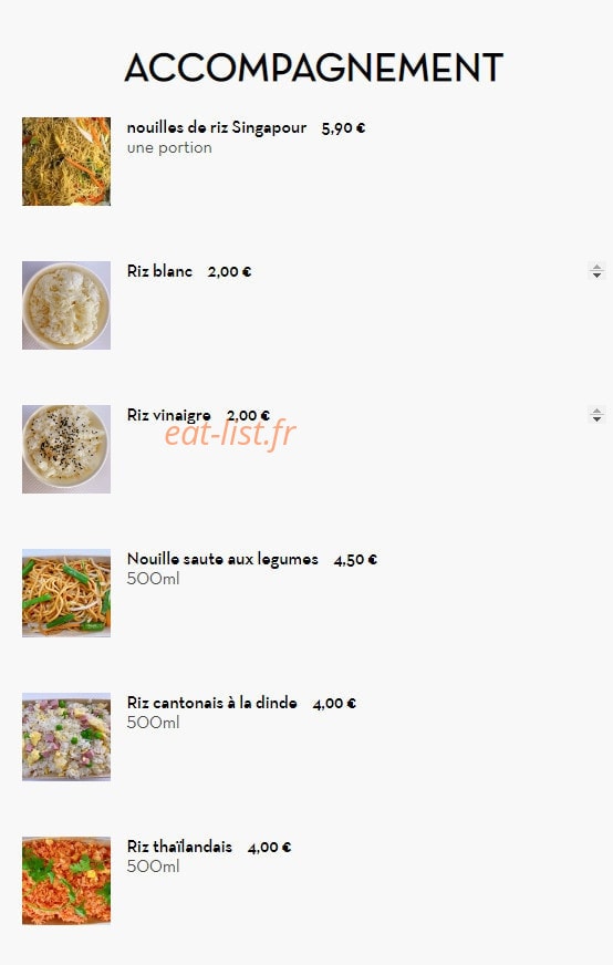 Wok Sushi Thai — carte page 7