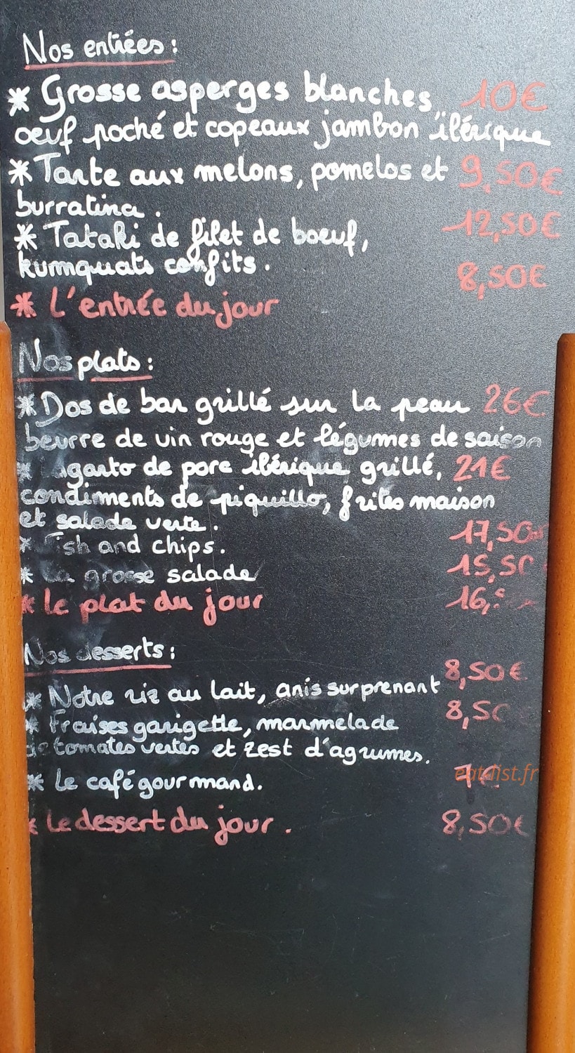 Restaurant du Golf du Vaudreuil — carte page 1