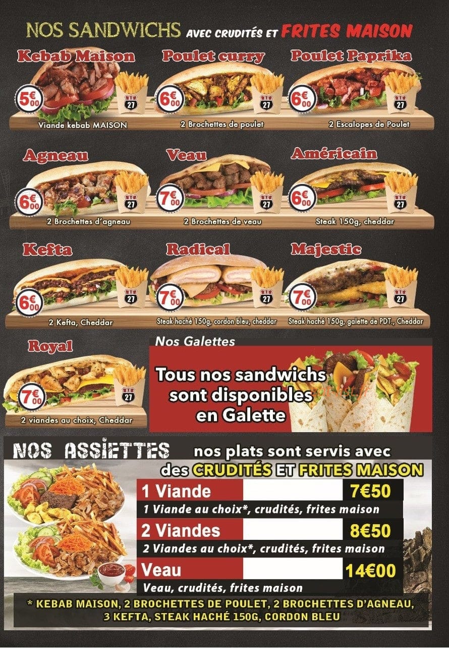 Burger 27 grill — carte page 2