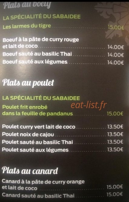 Le Sabaidee — carte page 2