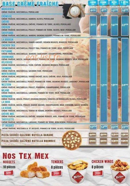 Délices Pizza — carte page 3