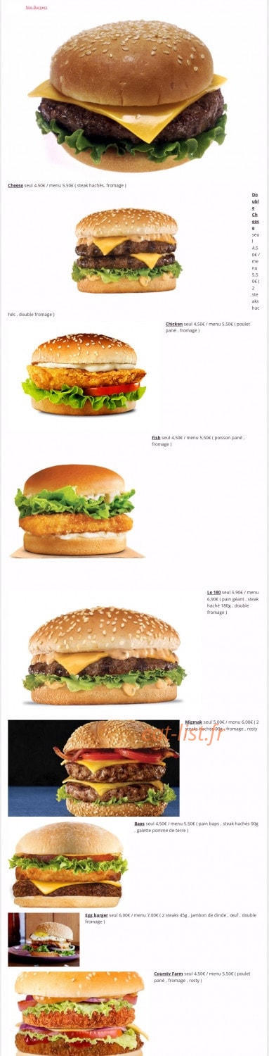 Just Food — carte page 5