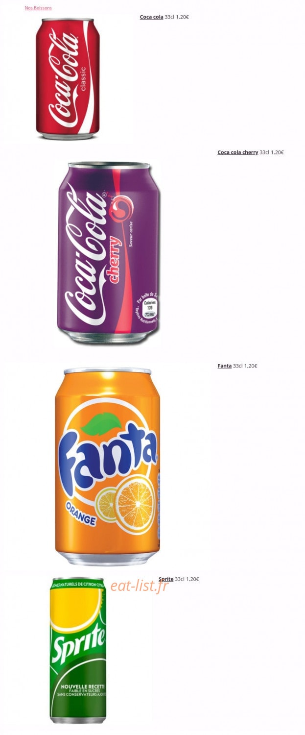 Just Food — carte page 10