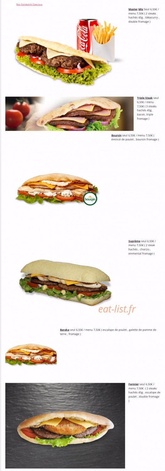 Just Food — carte page 3