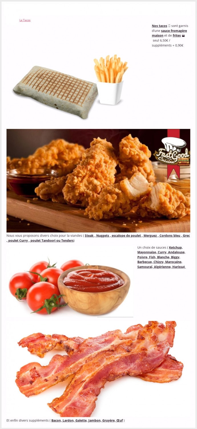 Just Food — carte page 6