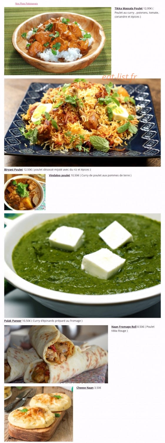 Just Food — carte page 7
