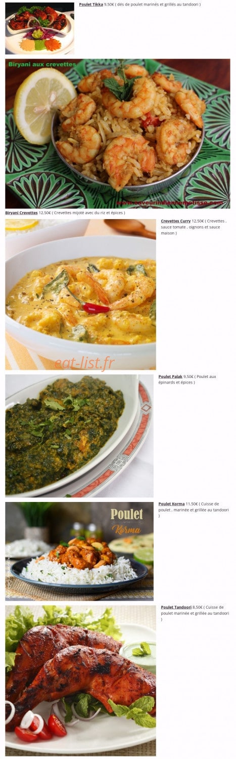 Just Food — carte page 8