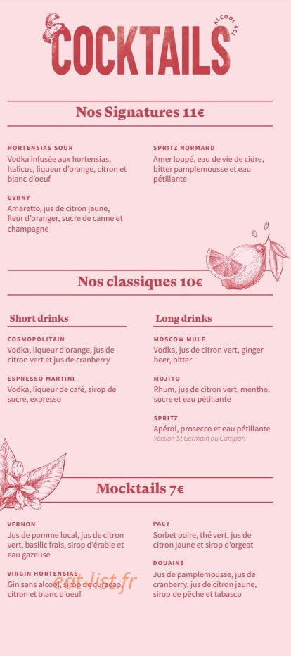 Les Hortensias — carte page 5