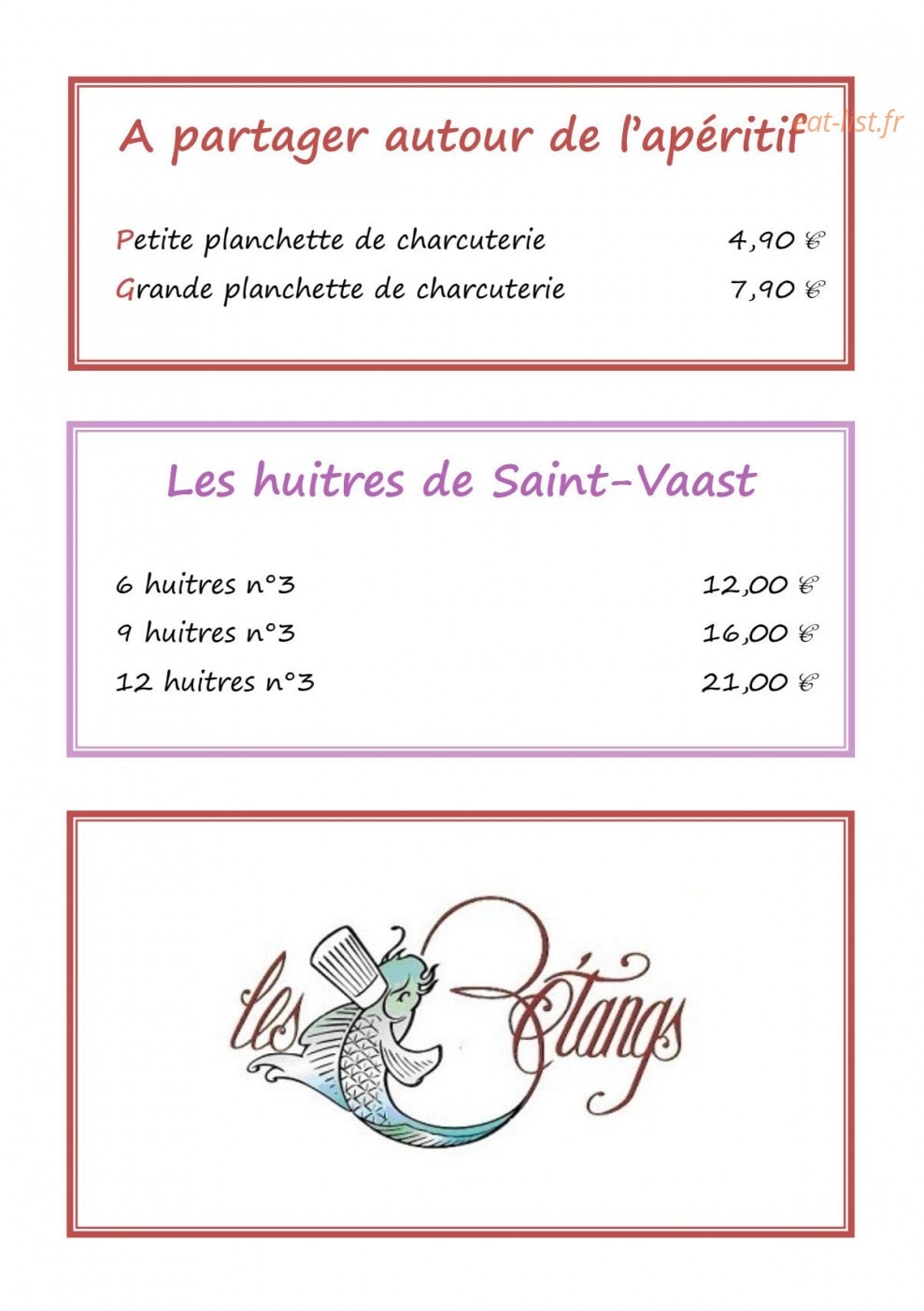 Les 3 Etangs — carte page 1