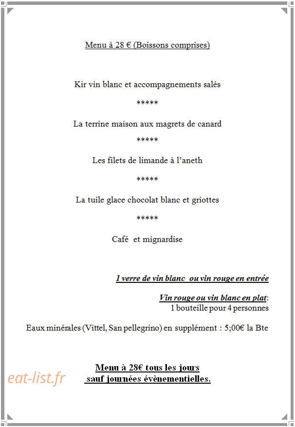 Auberge des Roy — carte page 6