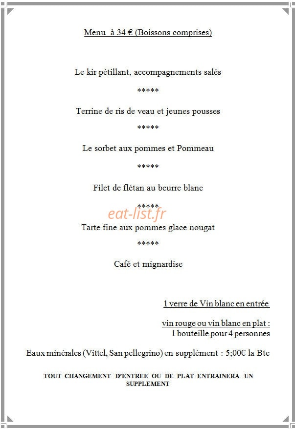 Auberge des Roy — carte page 7