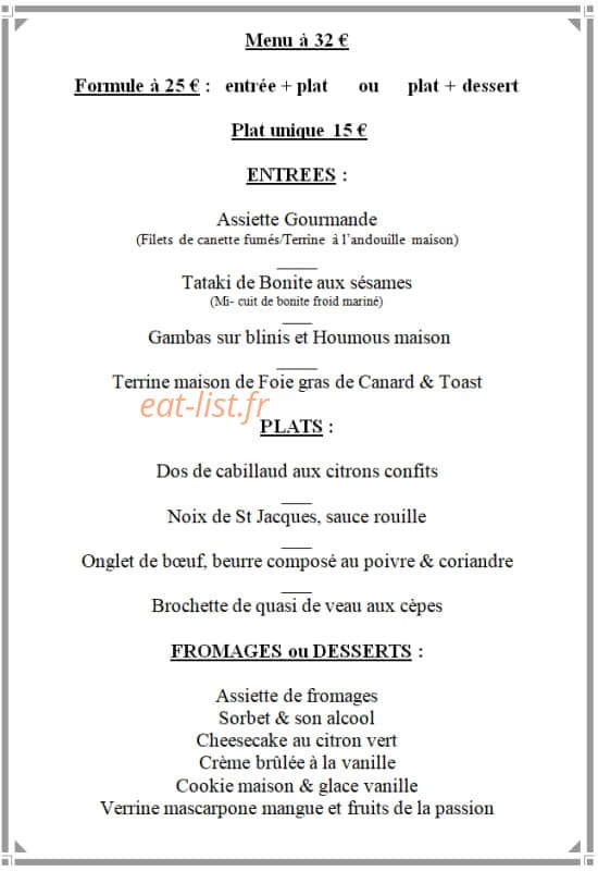 Auberge des Roy — carte page 3