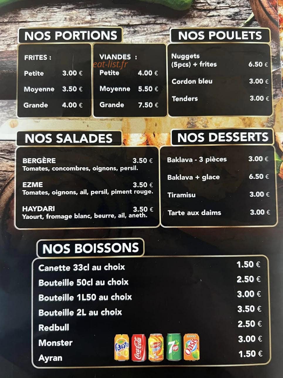 Gold’n Grill — carte page 4