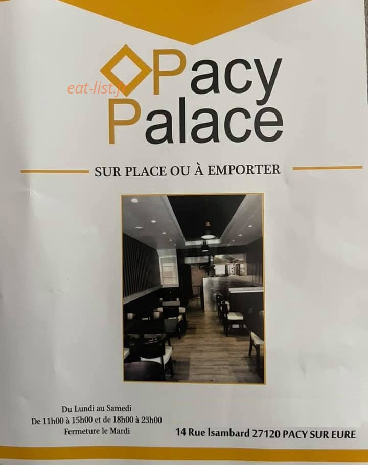Pacy Palace — carte page 1