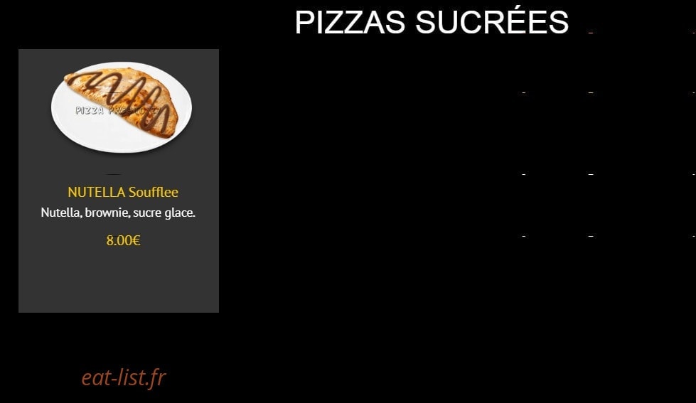 Pizza Presto — carte page 5