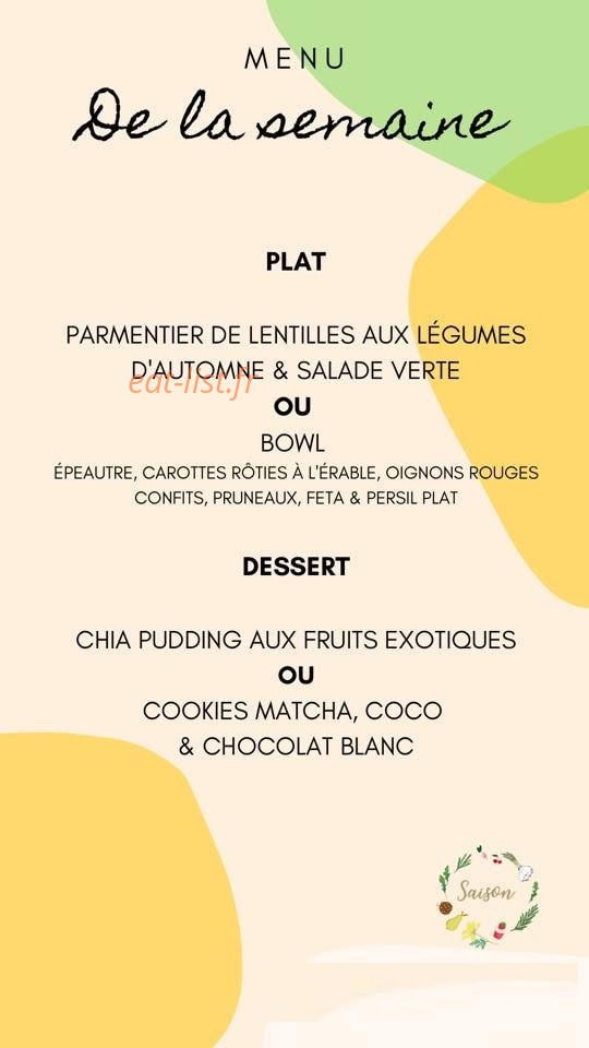 Saison — carte page 1