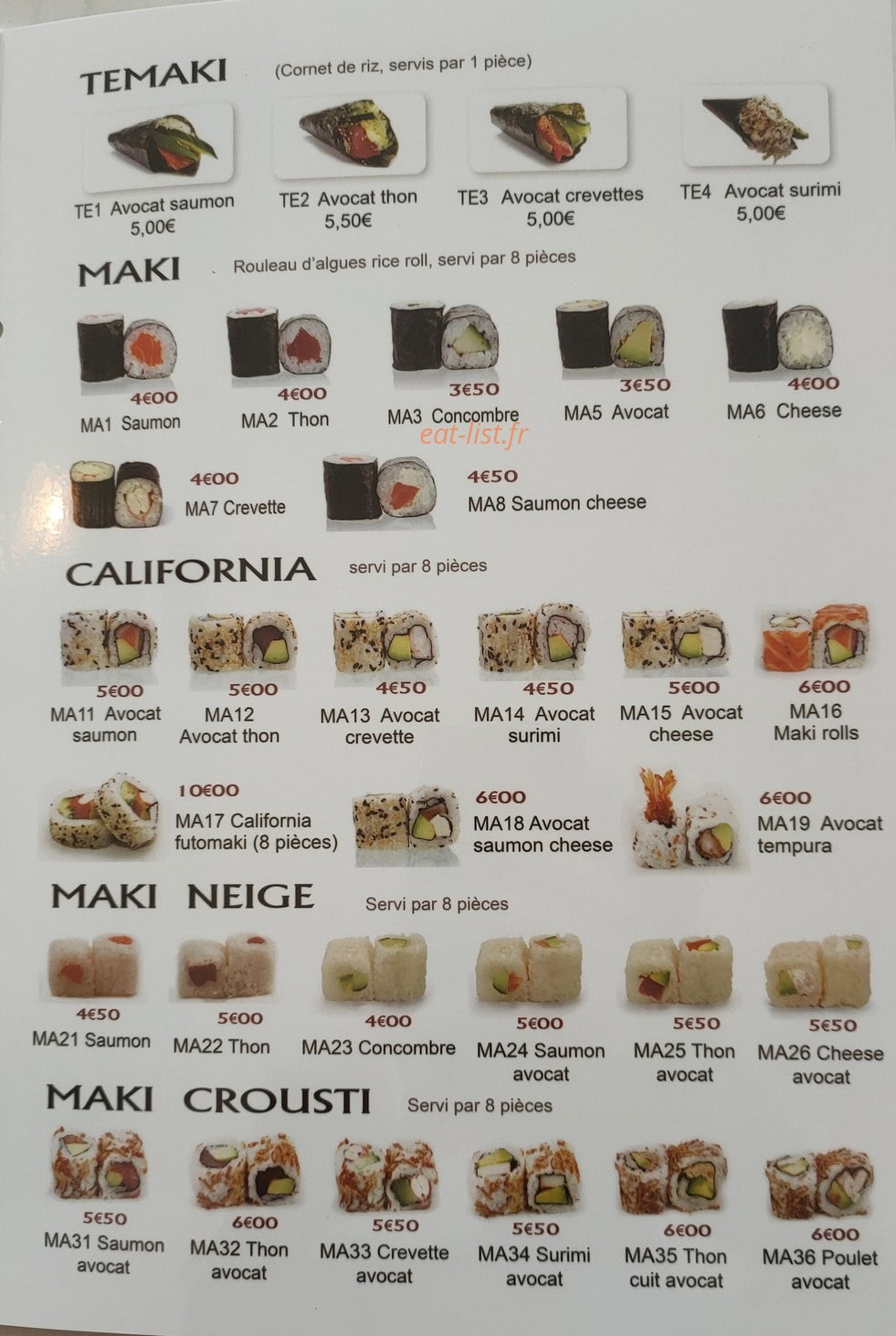 Moshimo — carte page 2