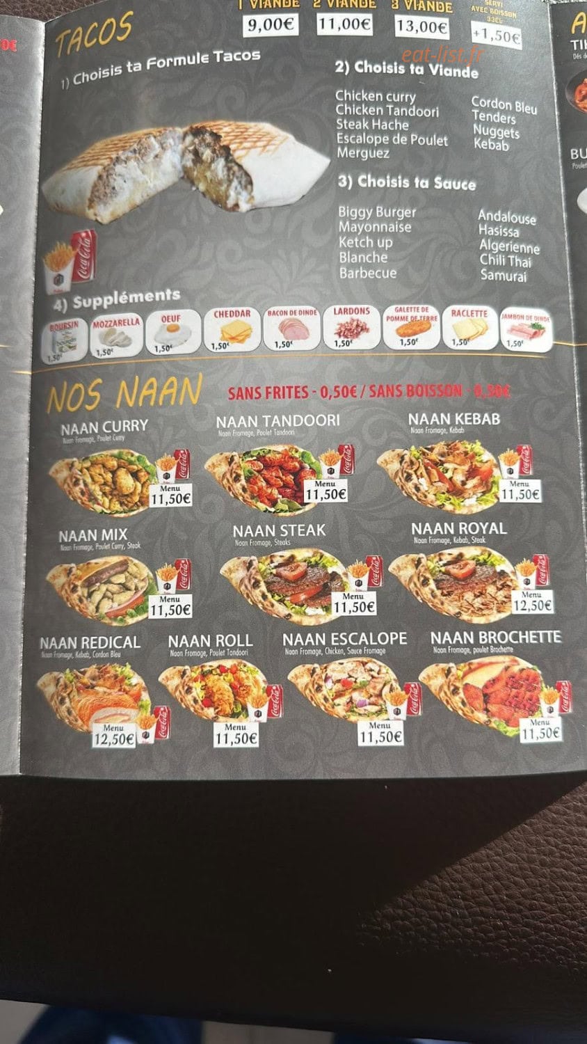 Punjab food — carte page 3