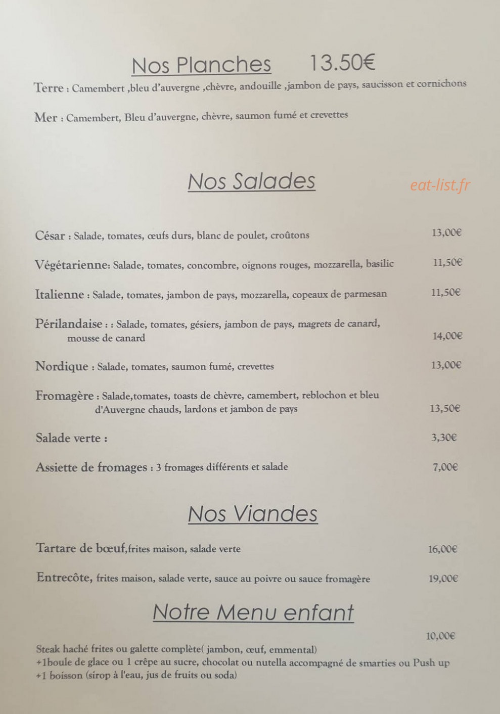 Au Rendez-Vous — carte page 1