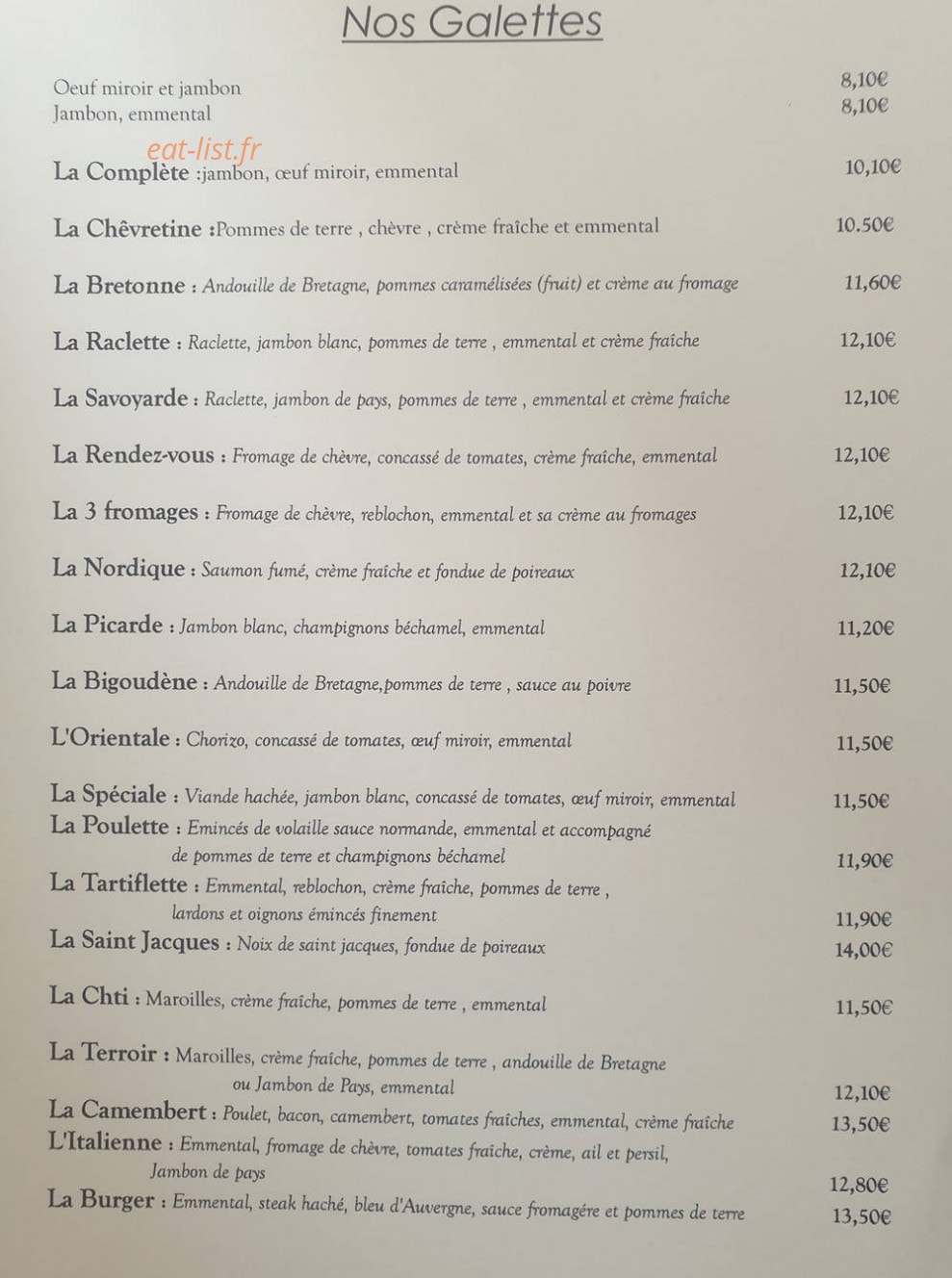 Au Rendez-Vous — carte page 2