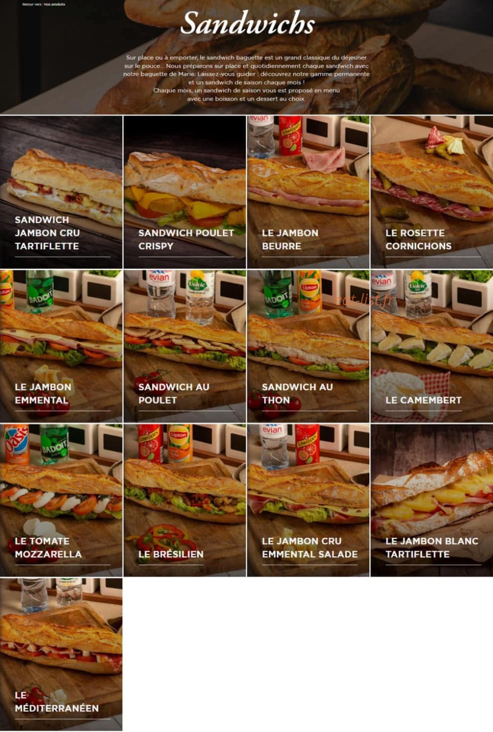 Boulangerie Marie Blachère — carte page 10