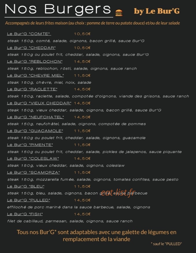 Le Bur'G — carte page 1
