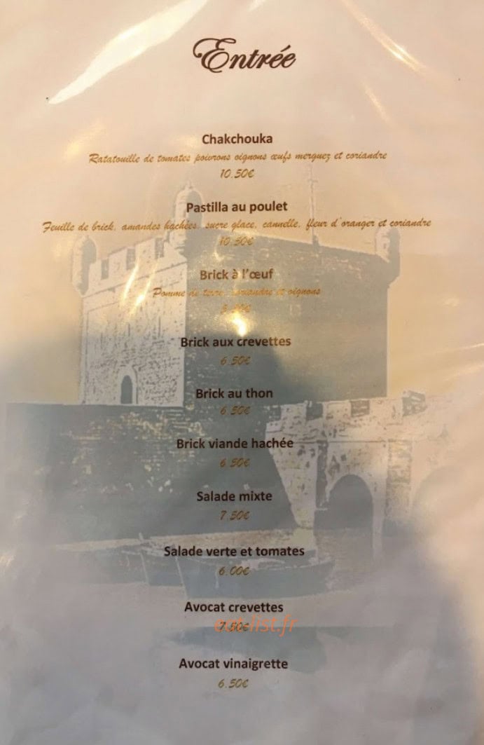 Le Mogador — carte page 1