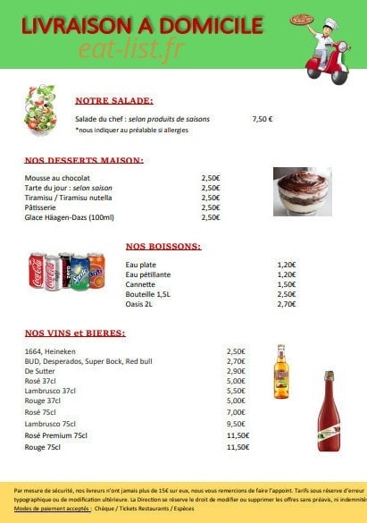 Pizza la Provencale — carte page 4