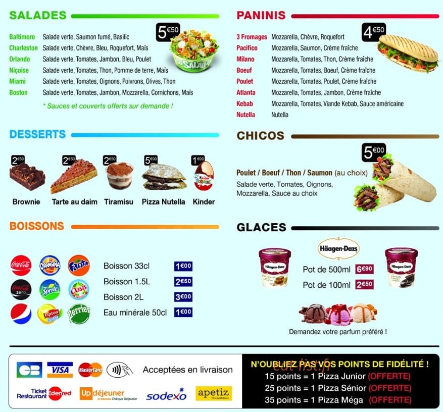 Pizza Manhattan — carte page 5