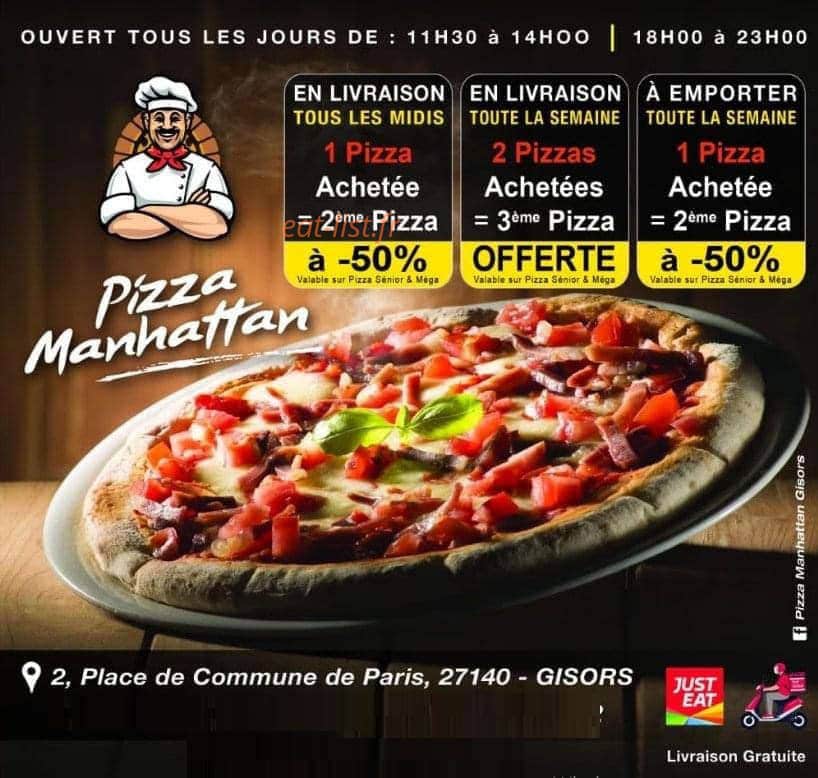 Pizza Manhattan — carte page 1