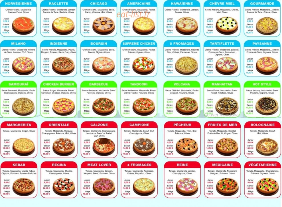 Pizza Manhattan — carte page 3