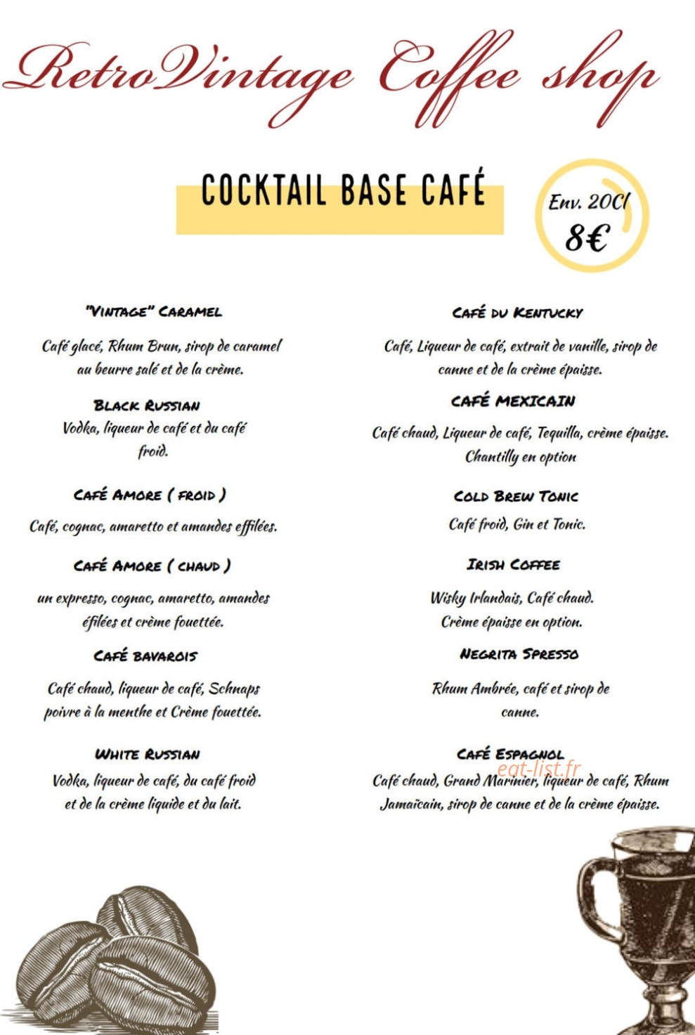 Retrovintage Coffee Shop — carte page 4