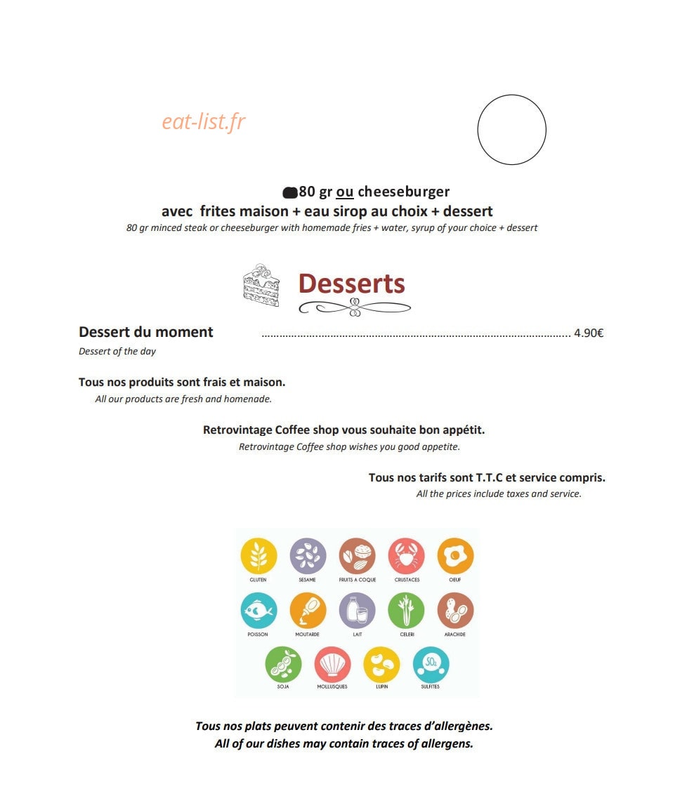 Retrovintage Coffee Shop — carte page 3