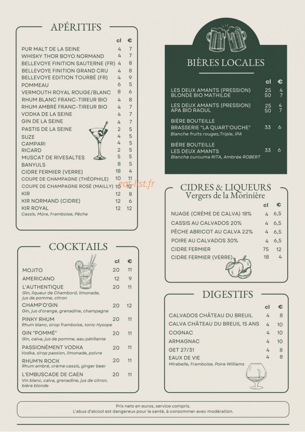 L' Authentique — carte page 4