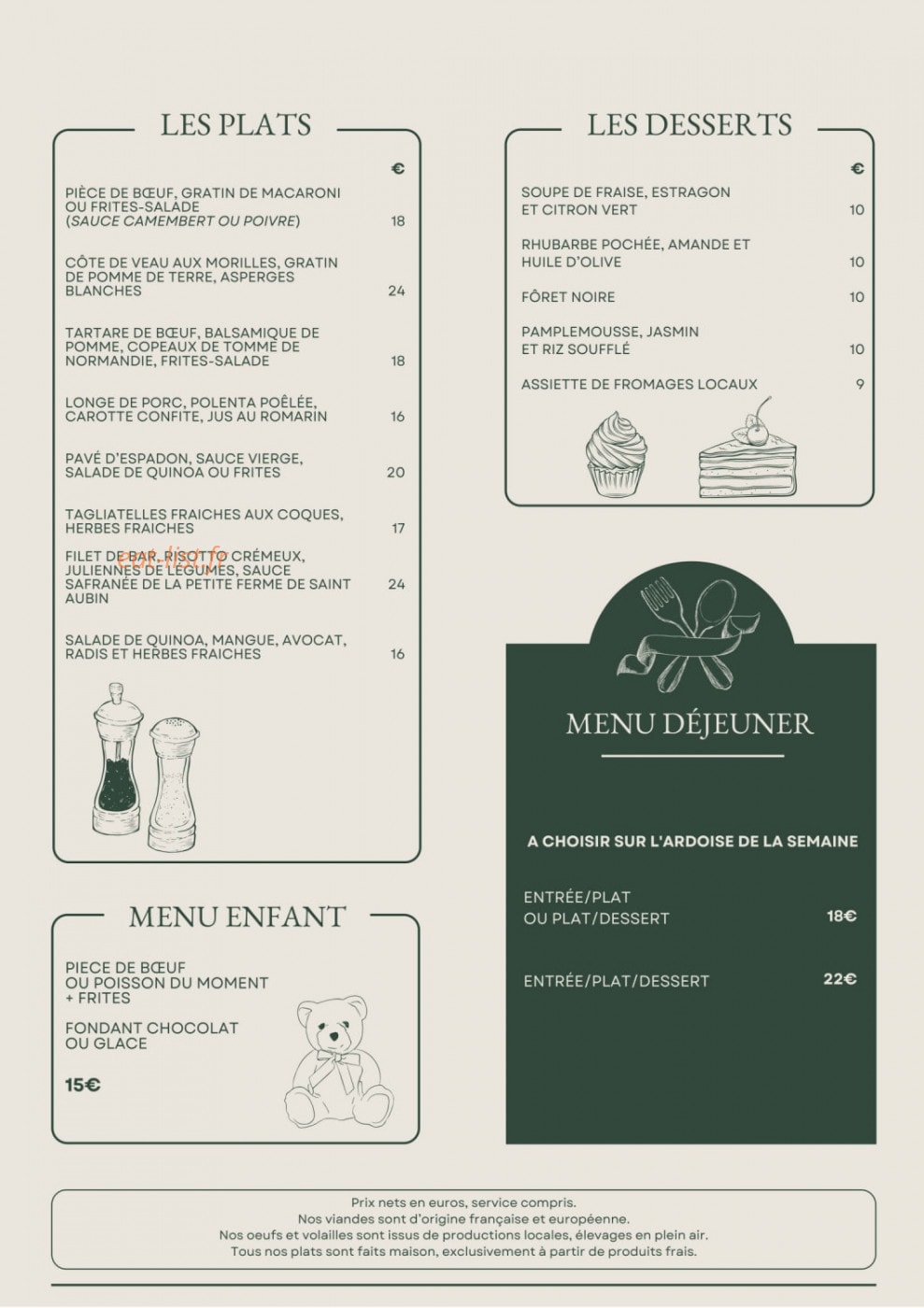 L' Authentique — carte page 2