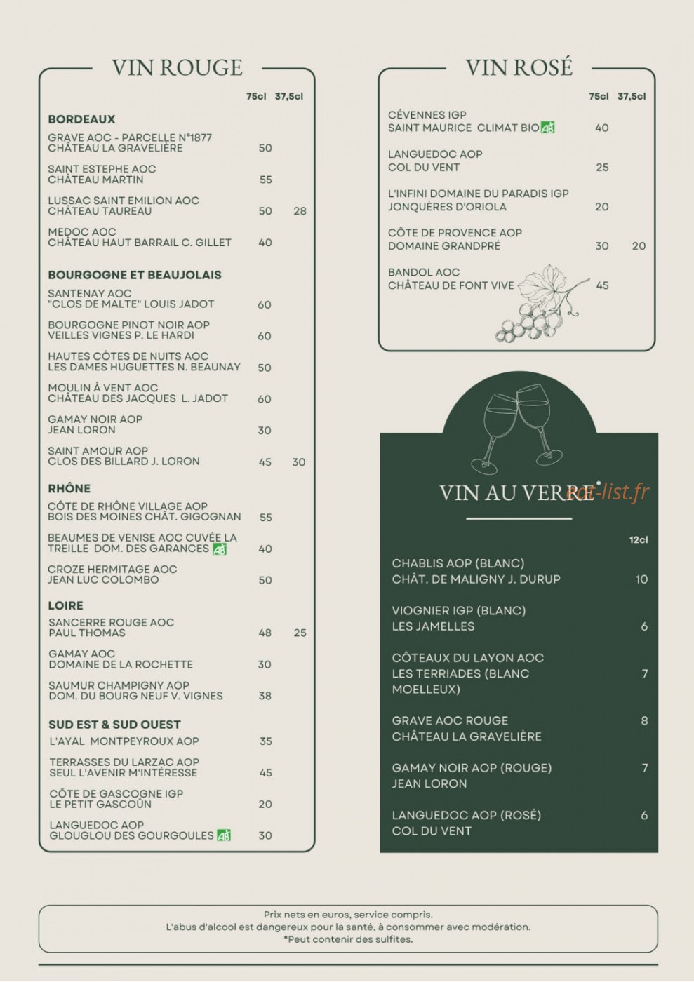 L' Authentique — carte page 6