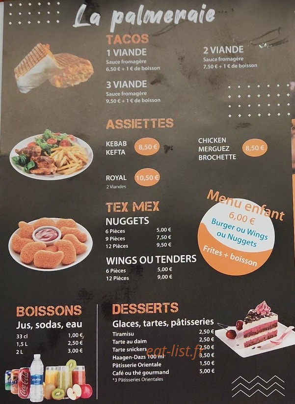 La Palmeraie — carte page 4