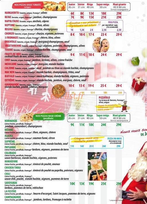 Pizza Palace — carte page 2