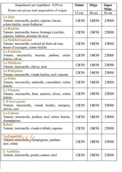 Délice pizza — carte page 3