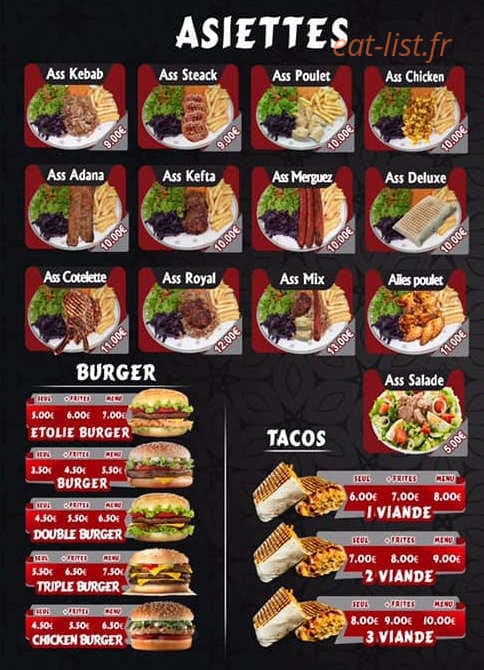 Kebab Étoile Fast Food — carte page 3