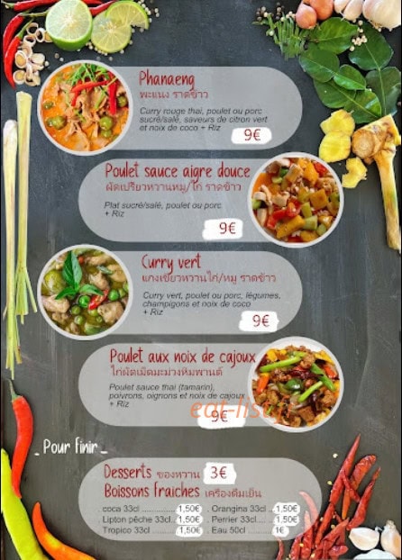 The Bangkok — carte page 1