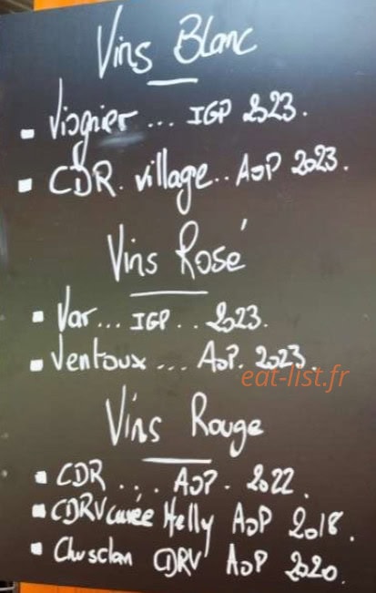 Carte et menu de Guinguette de la Noé à La Bonneville sur Iton — Les vins