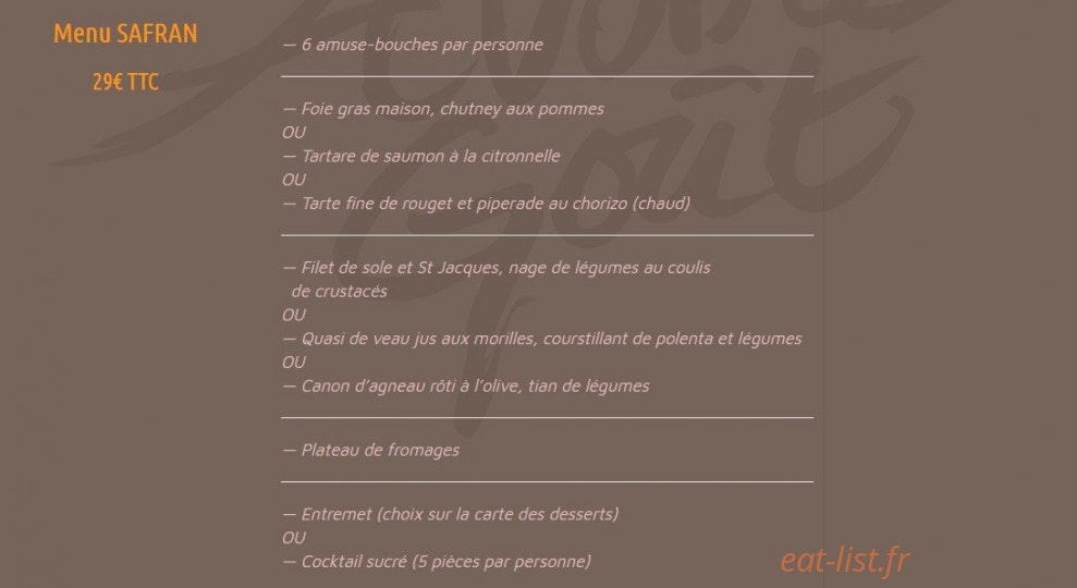 A Votre Goût — carte page 11