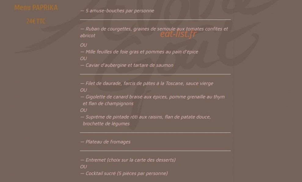 A Votre Goût — carte page 10